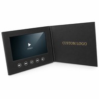 Boîte de brochure vidéo de luxe personnalisée avec écran LCD pour cadeaux promotionnels, cartes en papier en gros, usine OEM ODM