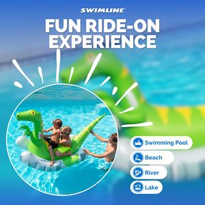 Flotador de Piscina Inflable de PVC Resistente, Tipo Rocker Raptor, con Asas y Laterales Reforzados para Niños - Product Image 4