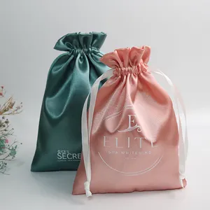 European And American Style Satin Bags For Wigs With Custom Logo Satin Bag For Packaging Satin Bag For Packaging