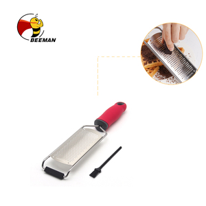 Beeman main en acier inoxydable citron manuel chocolat plat grossier cuisine légumes fromage râpe avec brosse - Product Image 2