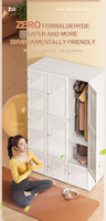 Armoire moderne Offres Spéciales en plastique pliable portable Armoire Chambre à coucher Placard