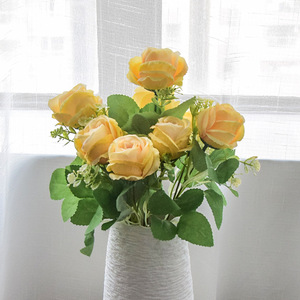 Fleur artificielle Camélia Rose style nordique, bouquet de décoration pour mariage et maison avec technique de simulation - Product Image 4