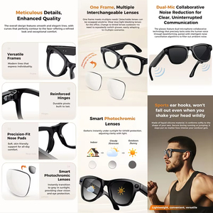 Nouvelles Lunettes Intelligentes de Cyclisme M02 avec Caméra 8MP, Enregistrement Vidéo 1200P, Traducteur IA Double Puce, Appel Bluetooth, Lunettes de Sport GPT pour Hommes et Femmes - Product Image 6