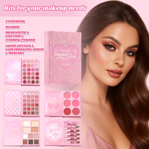 Oem trang điểm cuốn sách bán buôn-biểu tượng tùy chỉnh nhãn hiệu riêng Blush đường viền Highlighter <span class=keywords><strong>Eyeshadow</strong></span> <span class=keywords><strong>Palette</strong></span> Set Nhà cung cấp - Product Image 3