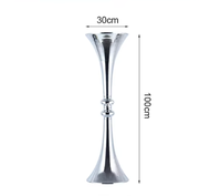 Vase à fleurs en métal de haute qualité, durable, haut, pour décoration de mariage, centre de table, blanc/doré/argenté