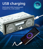 1Din Universal Car Audio LCD Time Display BT Aux 2 USB RC APP Control Car MP3 Radio Tape Recorder 12V Amplifier FM Wave Band