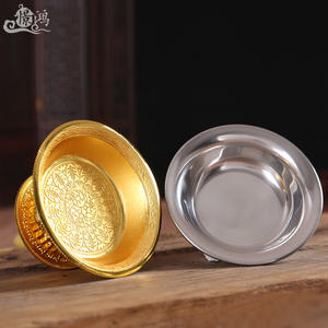 Nepal ese Craft Tibetan Supplies Acht glück verheißende Protektoren Cup Edelstahl Liner Wasser versorgung Doppels chicht Kleine Größe - Product Image 4