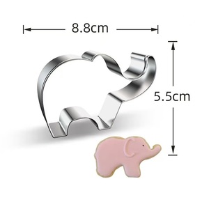 3D 동물 모양의 비스킷 금형 금속 스테인레스 스틸 코끼리 모양 디자인 쿠키 커터 새로운 디자인 스틸 쿠키 커터 - Product Image 6