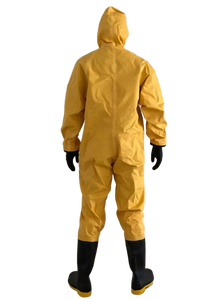 Traje Químico Encapsulado Ligero (FHIB Amarillo/Rojo) - PVC Ignífugo, Compatible con Respiradores para Industria/Laboratorio/Emergencias - Product Image 2