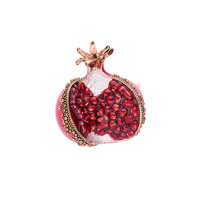 Broche Émail Fruits Grenade Rétro Haut de Gamme pour Femme, Accessoire de Décoration de Costume au Design Créatif