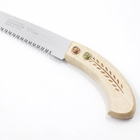 Scie à main professionnelle pour l'élagage des arbres fruitiers, lame en acier SK5, scie à bois portable, outil de taille de jardin avec manche en bois
