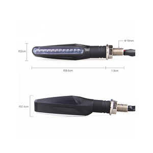 Clignotants de moto ADT à 12 LED, feux arrière dynamiques, clignotants jaunes à défilement pour moto - Product Image 2