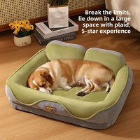 Coussin pour chien toutes saisons respirant et chaud, épaissi pour l'hiver, avec support cervical en polyester, lit pour animaux de compagnie, tapis pour chat