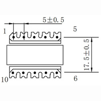 Transformador de Bobina Toroidal con Núcleo de Ferrita Tianyi 220 de 12 Voltios EE25 EE28 para Aplicaciones de Bajo Voltaje, Frecuencia de 20KHz-500KHz, CE CQC