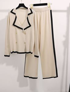 Fall Knitted <strong>Set</strong> <strong>for</strong> Women Lapel Color Matching <strong>Top</strong> Long Sleeve <strong>Trousers</strong> Two Piece Suit Female <strong>Top</strong> <strong>and</strong> Pant Outfits <strong>for</strong> <strong>Ladies</strong> - Product Image 6