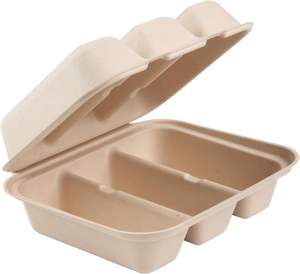 Récipient à tacos personnalisé 3 Comp à emporter emballage boîte à tacos mexicains <span class=keywords><strong>de</strong></span> canne à sucre - Product Image 4