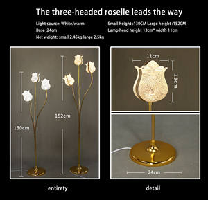 Elegante dreiköpfige <span class=keywords><strong>Roselle</strong></span> Flower Wedding Requisiten New Style Stage Runway veranstaltungs ort Layout für Hall Weddings Hochzeits dekorationen - Product Image 5