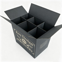 Cajas de Cartón para Bebidas al por Mayor, Cajas de Envío para Botellas de Vino, Diseño Personalizado, Caja de Papel para Whisky y Agua Mineral