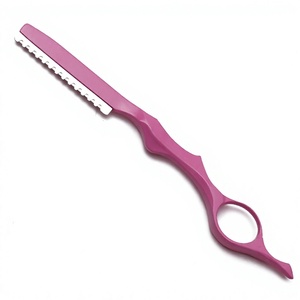 Professional Non-Electric Hair Styling <b>Razor</b> Thinning Hair Plastic Material Stainless Steel Single Blade Replacement Blades - Product Image 4