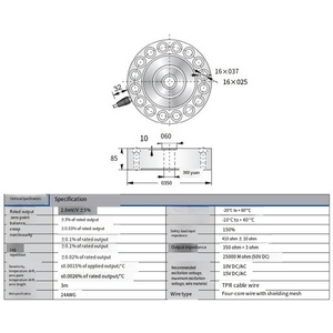 VEIDT Sistemas de Pesaje para Transmisión de Fuerza Transcell Sensor de Pesaje de Tipo Radial PTFT de Gran Alcance, PTFT-200t, PTFT VEIDT para Tr - Product Image 3