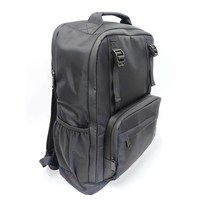 Sac à dos pour ordinateur portable noir résistant à l'eau, multi-compartiments, pour voyages d'affaires, avec poches latérales en mesh pour hommes