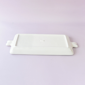 Del Coniglio di coniglietto Dell'orecchio Tenere con Oro Laurel Wreath Arco e Uova Lungo Piatti In Ceramica per la Primavera e di Pasqua! - Product Image 6