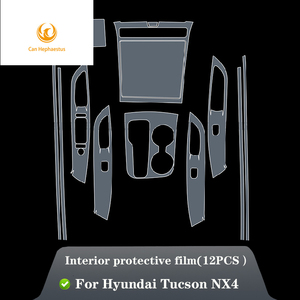 Panel de salpicadero para <span class=keywords><strong>Hyundai</strong></span> <span class=keywords><strong>Tucson</strong></span> NX4 2021 2022, película protectora de TPU antiarañazos para detalles interiores de coche - Product Image 2