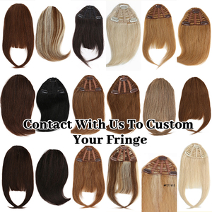 Frange a Clip 100% Capelli Umani, Estensioni Bionde Naturali con Ciuffi Laterali, Accessorio per Capelli - Product Image 4