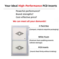 Plaquettes de tournage diamantées PCD SITELUN CCGT060202 VCGT160402, finition miroir, outils de tournage pour aluminium, pointes de coupe PCD