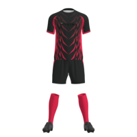 Ensemble de maillots de football personnalisés à manches courtes, uniforme de football à séchage rapide, tenue d'entraînement d'équipe, prix d'usine, MOQ 1 ensemble