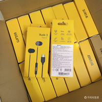 TYPE-C Buds 3 Microphone HD en ligne classique Contrôle des appels musicaux intégrés Écouteurs sans enchevêtrement 14.2mm pour Realme