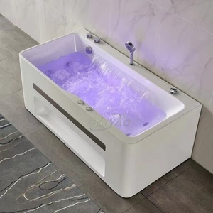 Bañera de Hidromasaje Moderna de Lujo con Jets de Masaje y Panel de Control con Luces LED, Sistema de Spa Jacuzzi para Uso en el Hogar y Hoteles - Product Image 2