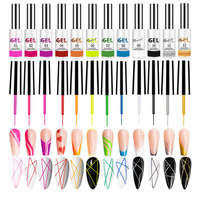Vente en gros de kits de vernis à ongles en gel UV LED pour nail art, 6 couleurs, 12 couleurs, ensemble de peinture pastel platine