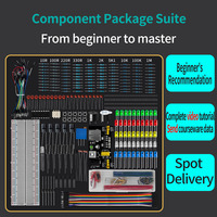 Kit de bricolage électronique de démarrage de projet DIY avec 830 points d'attache Breadboard R3 Ensemble de composants électroniques avec boîte