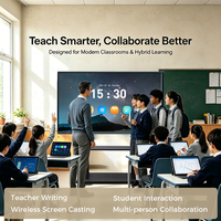 Pizarra Interactiva Inteligente Tacteasy de 65/75 Pulgadas con Android 15/16 4k para Educación Escolar, Pizarra Inteligente con IA para Aulas con IA