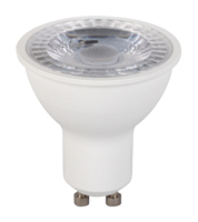 Ampoule LED GU10 à haute efficacité, non dimmable, angle de faisceau 360°, température de couleur 2700-6500K, 500 lumens, IRC 80, aluminium+PC