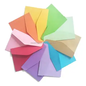 Черные конверты роскошные небольшие ремесленные конверты пользовательские поздравительные открытки с конвертами