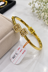 Bracelet en or 22 carats Kada 7,19 grammes, fait main, or fantaisie, pour femmes, pour les mariages, bijoux indiens traditionnels - Product Image 6