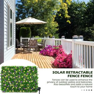 Năng lượng mặt trời chuỗi đèn cho mở rộng hàng rào không thấm nước Ivy riêng tư màn hình nhân Tạo Lá <span class=keywords><strong>Faux</strong></span> trumpet hoa violet hàng rào - Product Image 5