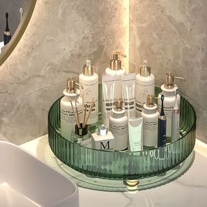 Rotating Condiment Rack Round Transparent Green L Size With Metal Lid For Kitchen Storage Oil Salt Soy Sauce Vinegar Spice - Product Image 2