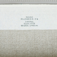 Haute qualité 100% lin tissu organique richement texturé tapisserie d'ameublement pour rideau canapé taie d'oreiller meubles sac fil teint tissé
