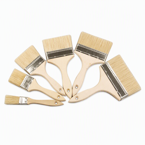 Durable 8 Sizes Paint Brush Set Iron Sheet Wrapped Rivet Reinforced <strong>Interface</strong> No Shedding Streamlined Solid Wood Handle - Product Image 5
