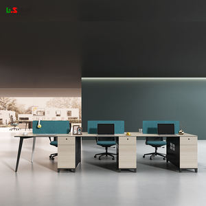 Lysun mobilya açık modüler iş istasyonu ergonomik ve cabrio MFC ofis personeli çalışma masası için 2 <span class=keywords><strong>4</strong></span> 6 8 kişi - Product Image 6