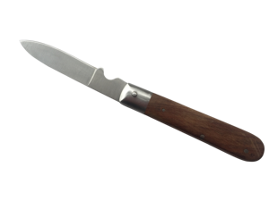 गुलाब लकड़ी सीधे संभाल तह ब्लेड जेब उपयोगिता चाकू - Product Image 2