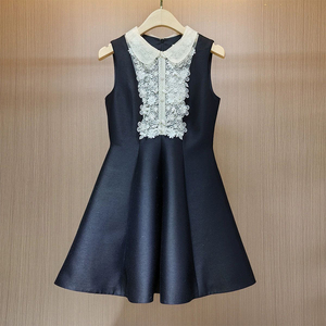 <span class=keywords><strong>Robe</strong></span> décontractée rétro de luxe personnalisable pour femme, taille <span class=keywords><strong>haute</strong></span>, coupe ajustée, nouvelle <span class=keywords><strong>robe</strong></span> blanche à fleurs, col roulé, broderie en dentelle, <span class=keywords><strong>robe</strong></span> naturelle - Product Image 2