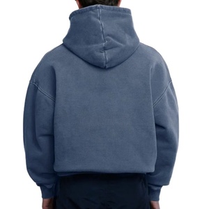 Sweat à capuche oversize en coton 100% de qualité supérieure, 400 g/m², avec logo personnalisé, style streetwear, lavage à l'acide, coupe ample, pour homme - Product Image 4