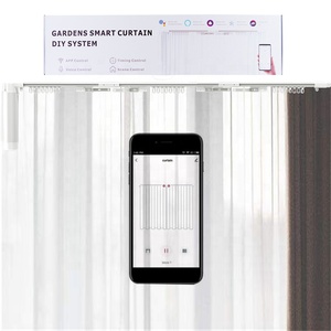 Gardens, superventas, Tuya Smart Life APP Smart Home, juego <span class=keywords><strong>de</strong></span> rieles <span class=keywords><strong>de</strong></span> cortina inteligente <span class=keywords><strong>de</strong></span> 5,2 metros con motor y accesorios - Product Image 6