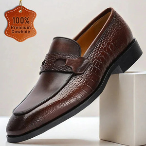 Zapatos formales de cuero genuino para hombre, modelo 2026, textura de primera calidad, zapatos Oxford de punta puntiaguda para negocios - mocasines de lujo hechos a mano - Product Image 1