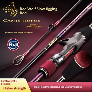 <span class=keywords><strong>Canne</strong></span> à pêche Diaoshi Ni New Red Wolf Slow Jigging en carbone 1,9 m, action ML moyennement souple, <span class=keywords><strong>pour</strong></span> la pêche en bateau en rive, <span class=keywords><strong>pour</strong></span> la pêche au bonite, au snapper, au requin - Product Image 3