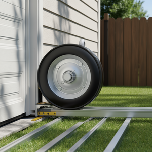 Kit de porte coulissante 6 pieds en alliage de zinc avec roulettes robustes pour rails de connexion, accessoires de porte et fenêtre de conception industrielle - Product Image 3